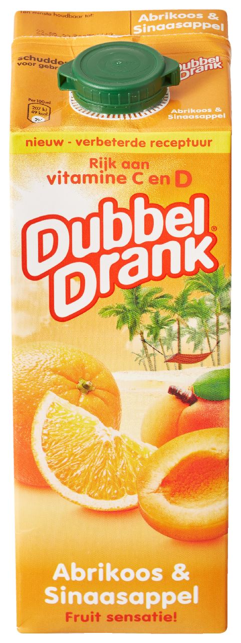 DubbelDrank Abrikoos & Sinaasappel 1 l