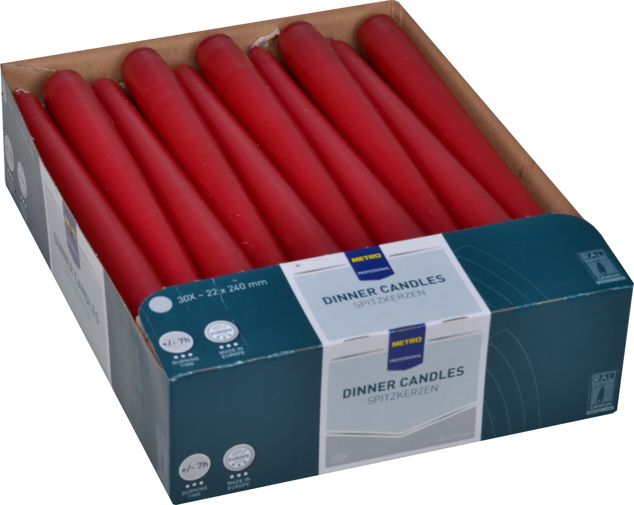 METRO PROFESSIONAL Dinerkaars 22 x 240 mm bordeaux 30 stuks