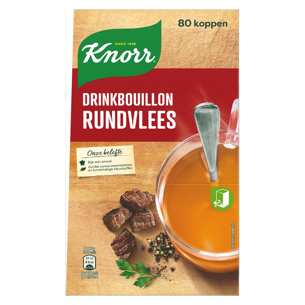 Knorr Drinkbouillon Rundvlees 80 x 175 ml 400 g