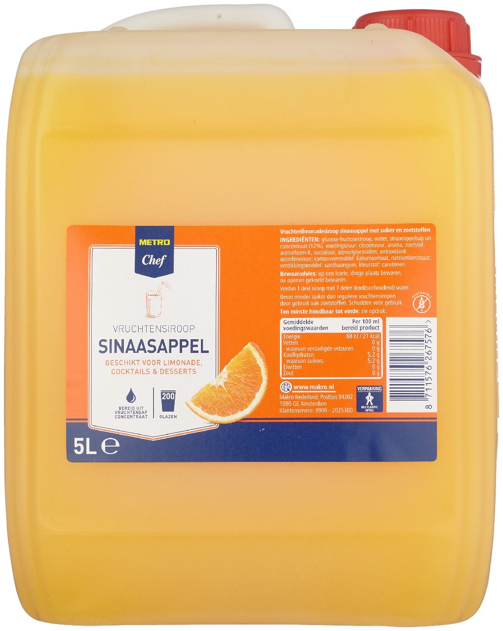 METRO Chef Vruchtensiroop Sinaasappel 5 l