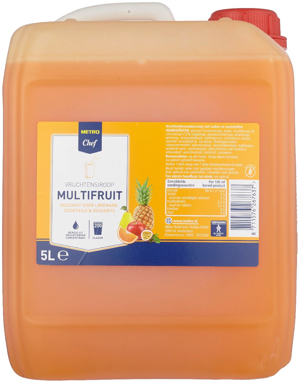 METRO Chef Vruchtensiroop Multivruchten 5 l