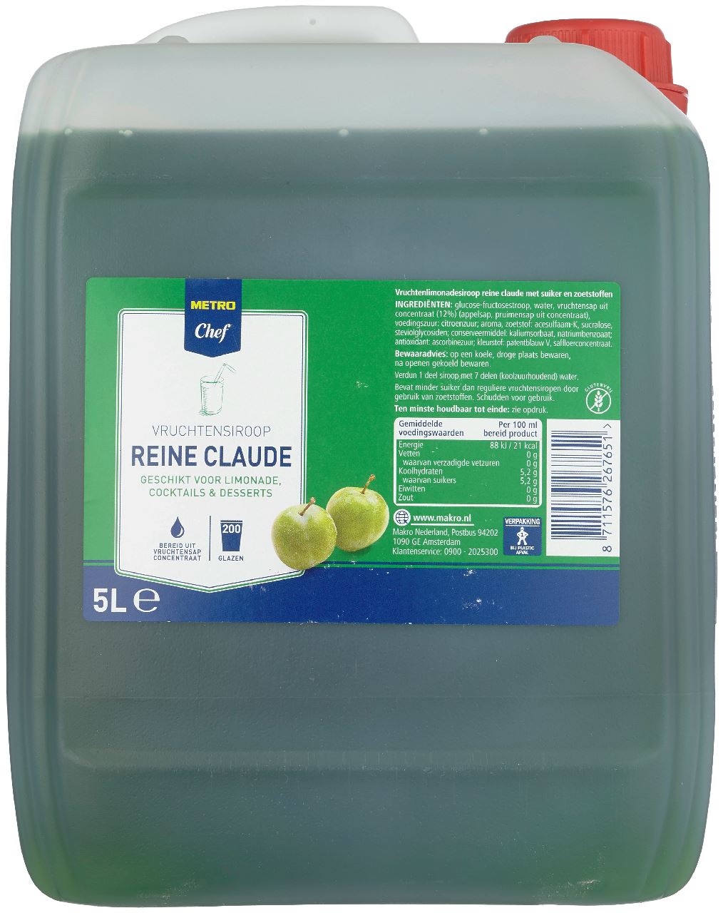METRO Chef Vruchtensiroop Reine Claude 5 l