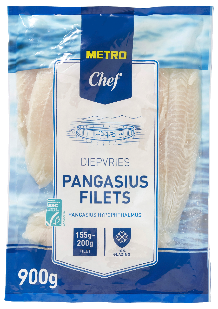 METRO Chef Pangasiusfilet porties 170-200 g ASC-keurmerk 900 g *