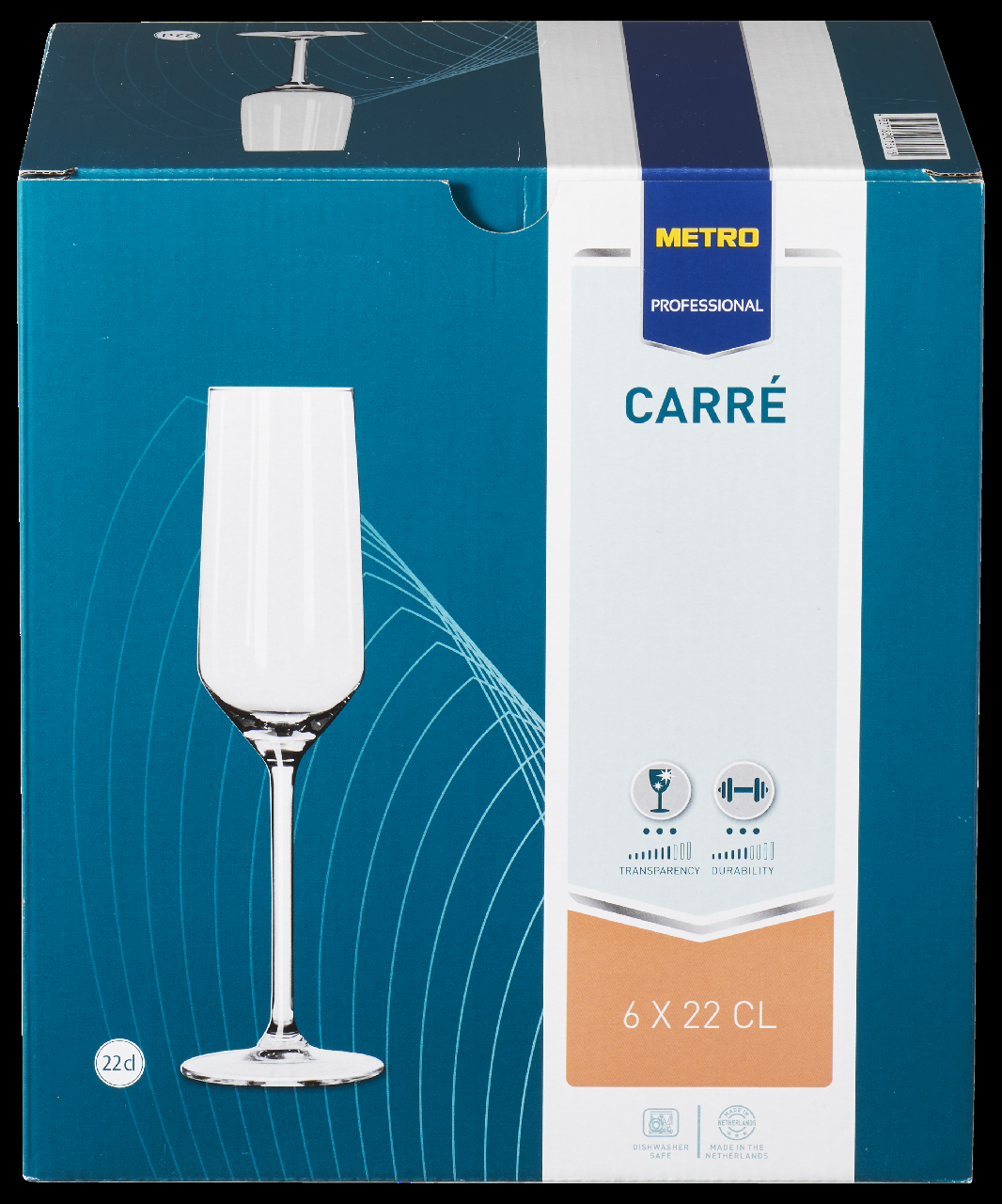 METRO PROFESSIONAL Carree Flute 22 cl 6 stuks