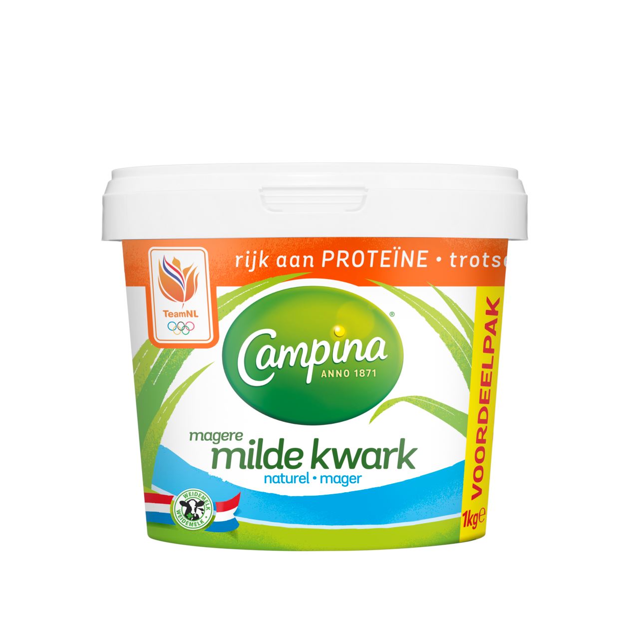 Campina Magere milde kwark naturel 6 x 1 kg