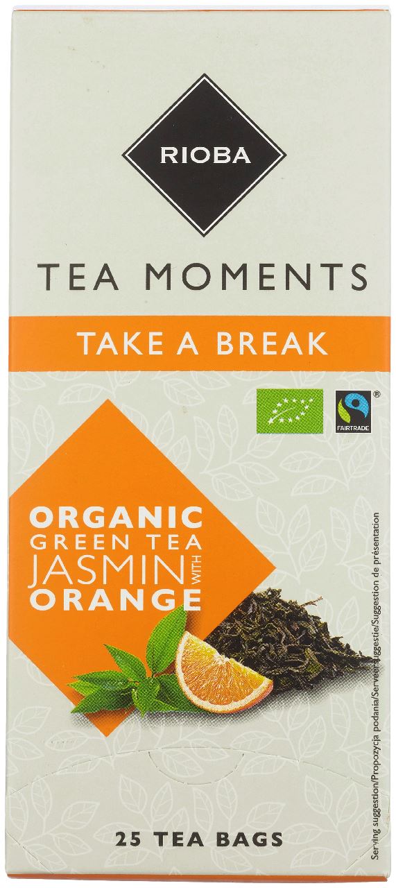 RIOBA Biologische Thee 'Take A Break' Groene Jasmijn en Sinaasappel 25 x 1,75 gram