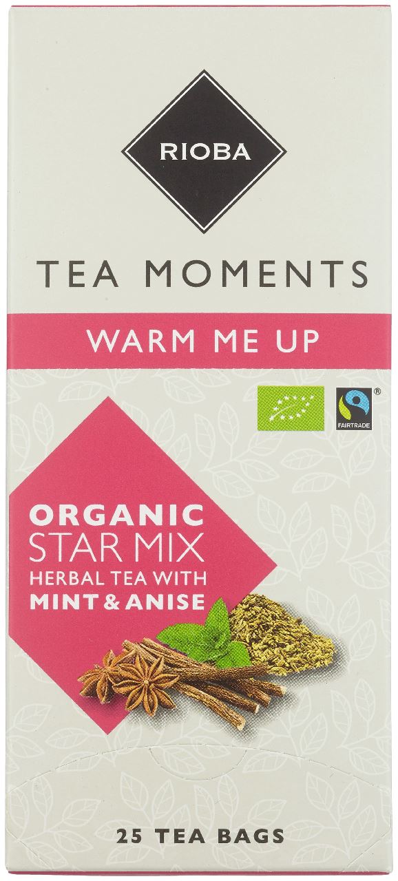 RIOBA Biologische Thee 'Warm Me Up' Sterrenmix Mint & Anijs 25 x 1,75 gram