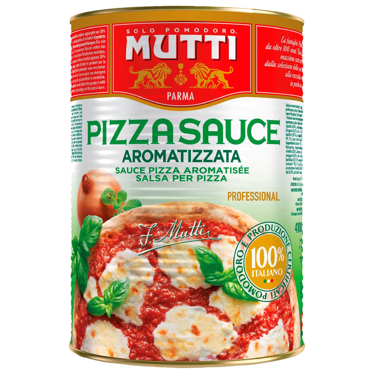 Mutti Pizzasaus aromatizzata 3 x 4,2 kg