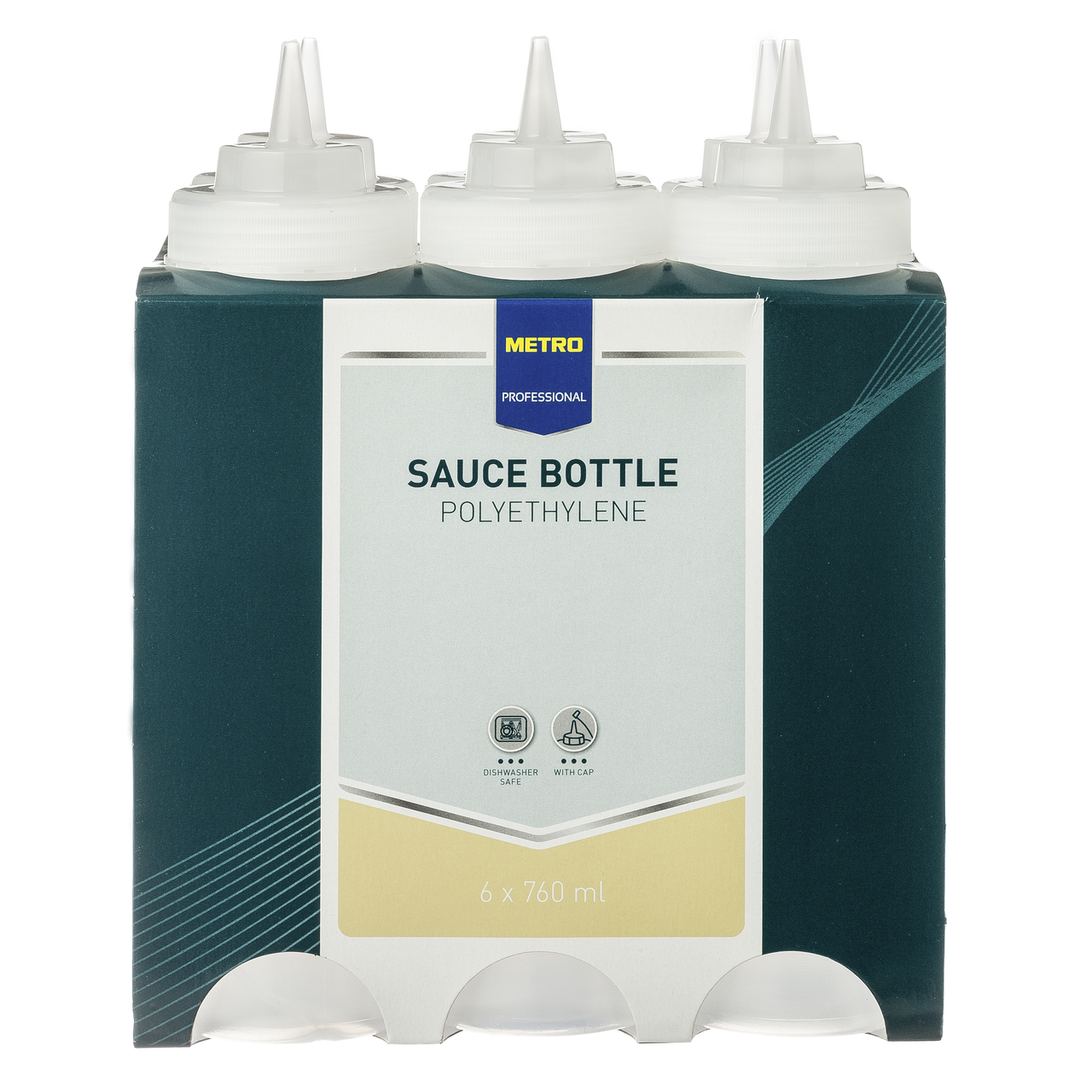 METRO PROFESSIONAL Sausfles transparant 760 ml 6 stuks