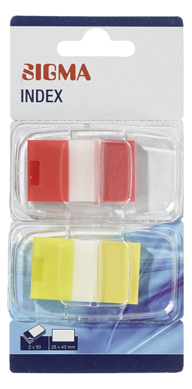 SIGMA Index dispenser 2 x 50 vel rood/geel