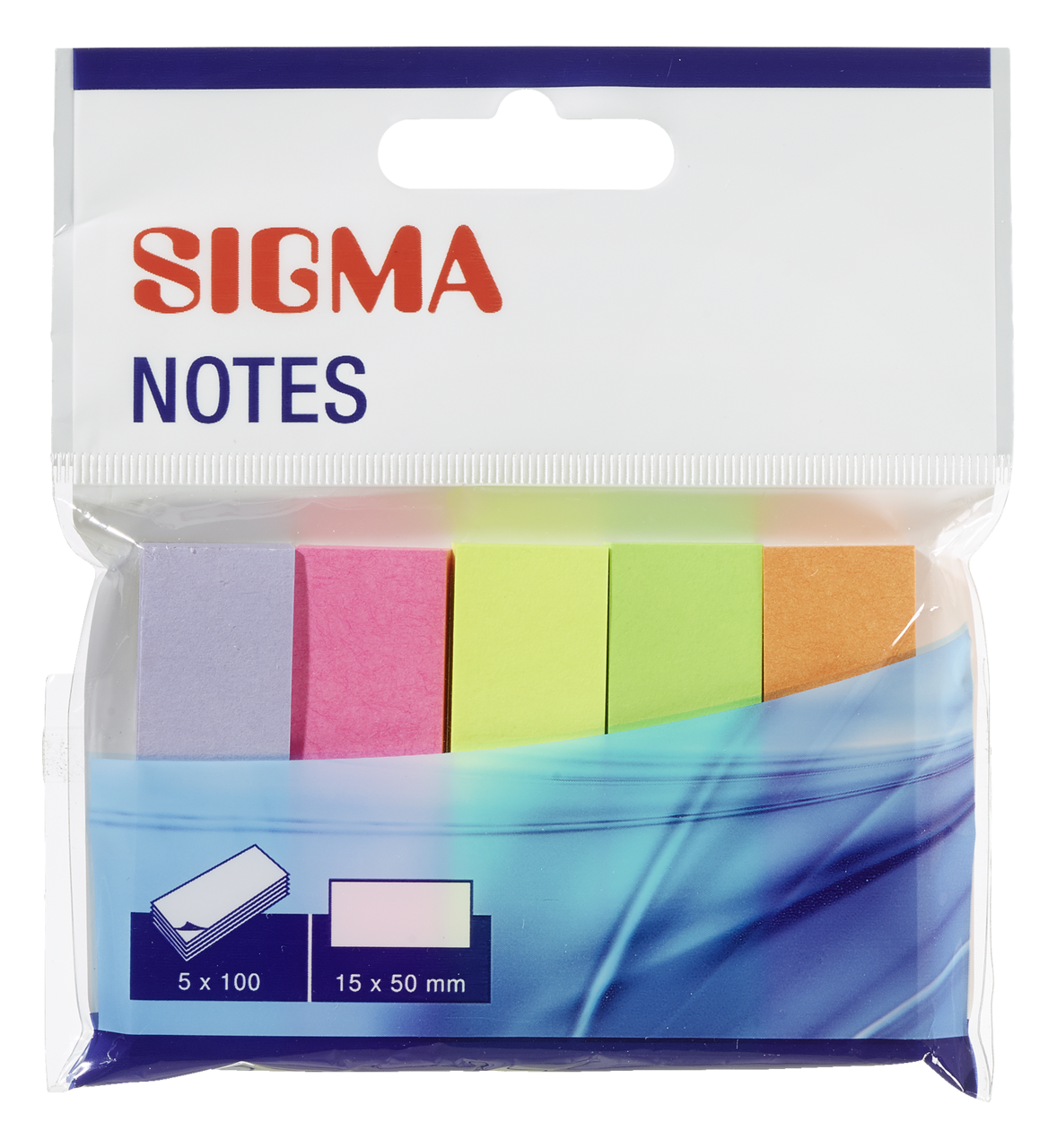 SIGMA Index papier 5 x 100 vel assorti