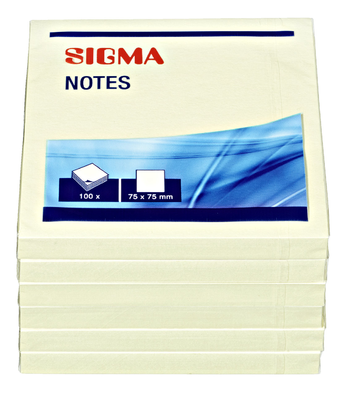 SIGMA Notes 75 x 75 mm 6 x 100 vel geel