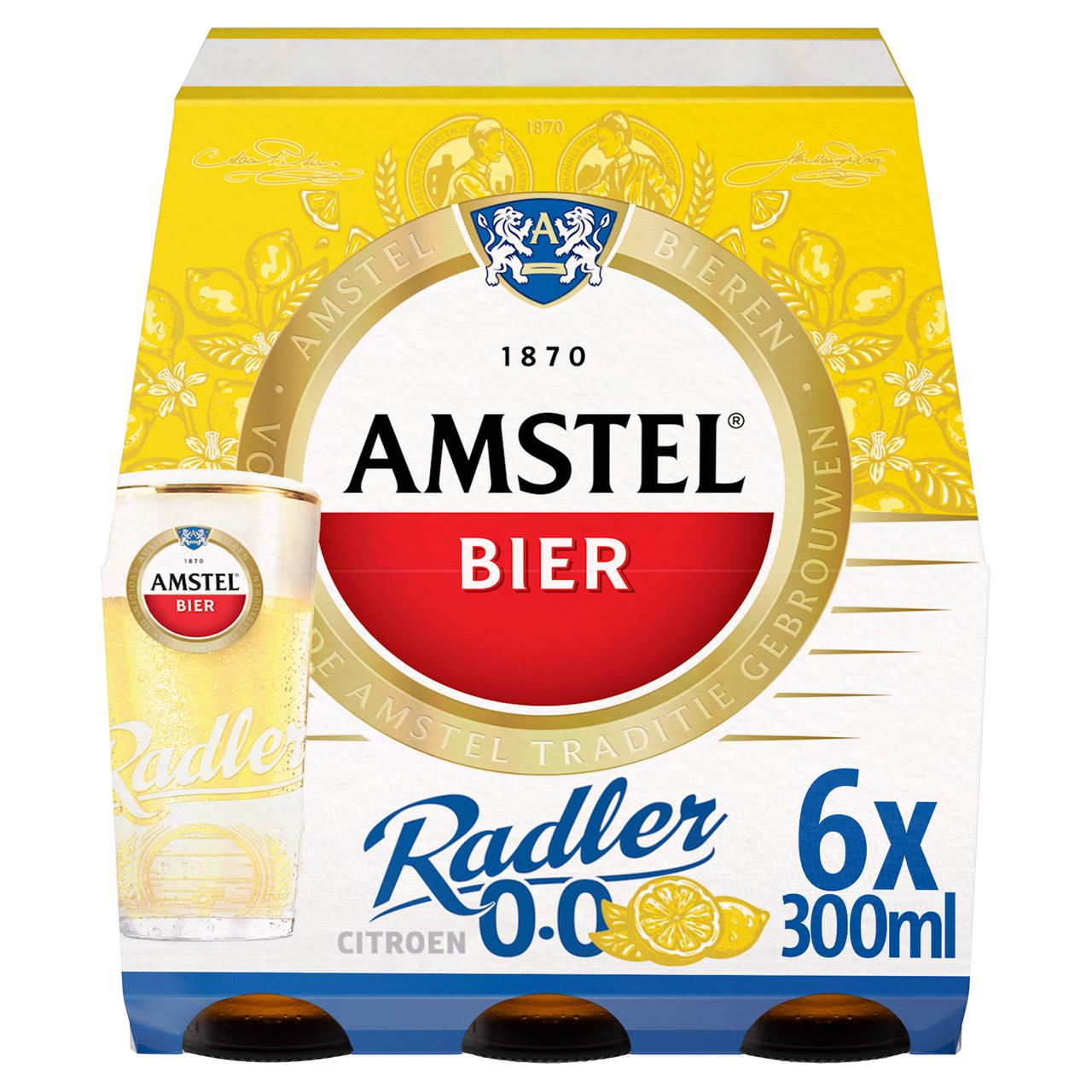 AMSTEL Radler 0.0 Bier Citroen Fles 6 x 30 cl