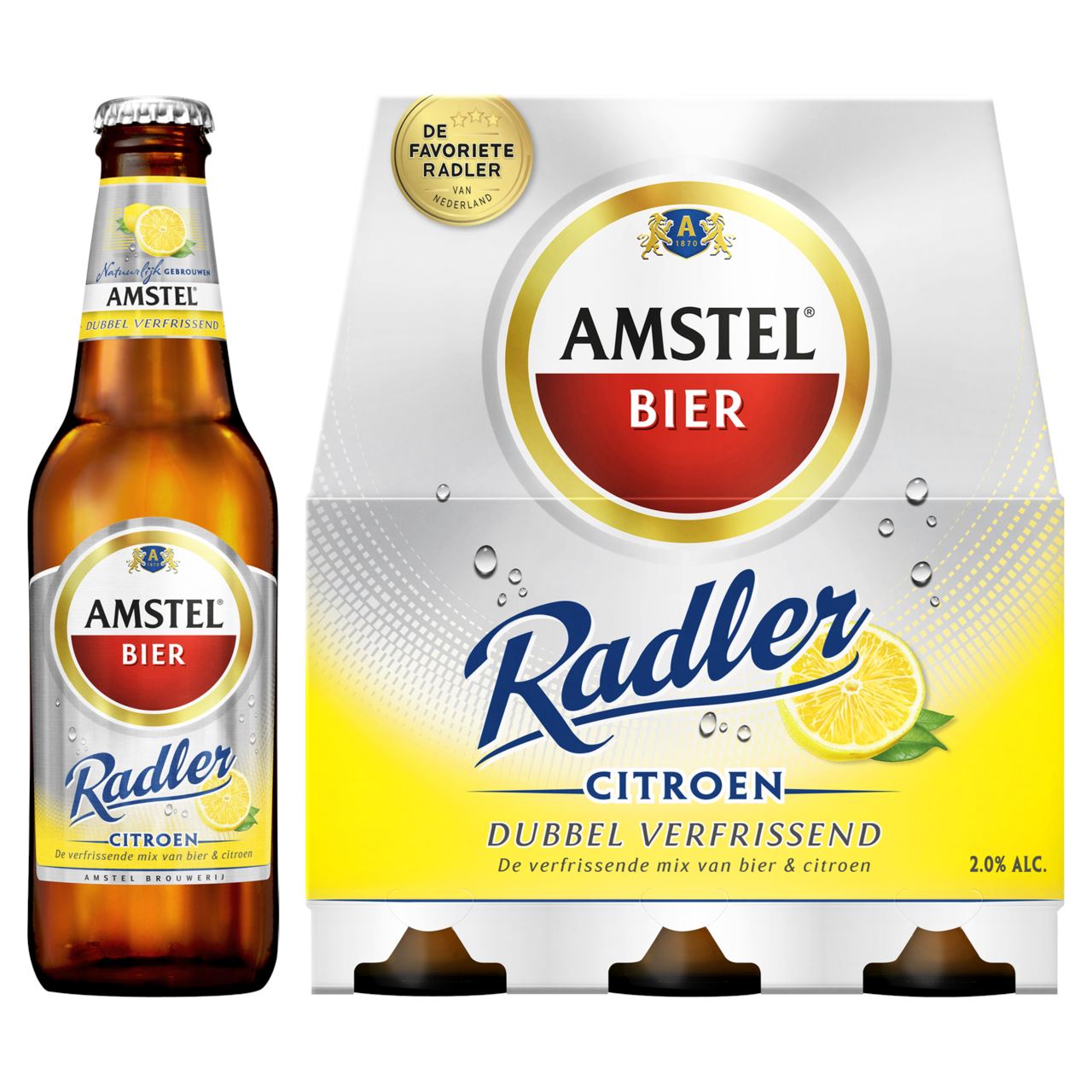 AMSTEL Radler Bier Citroen Fles 24 x 30 cl