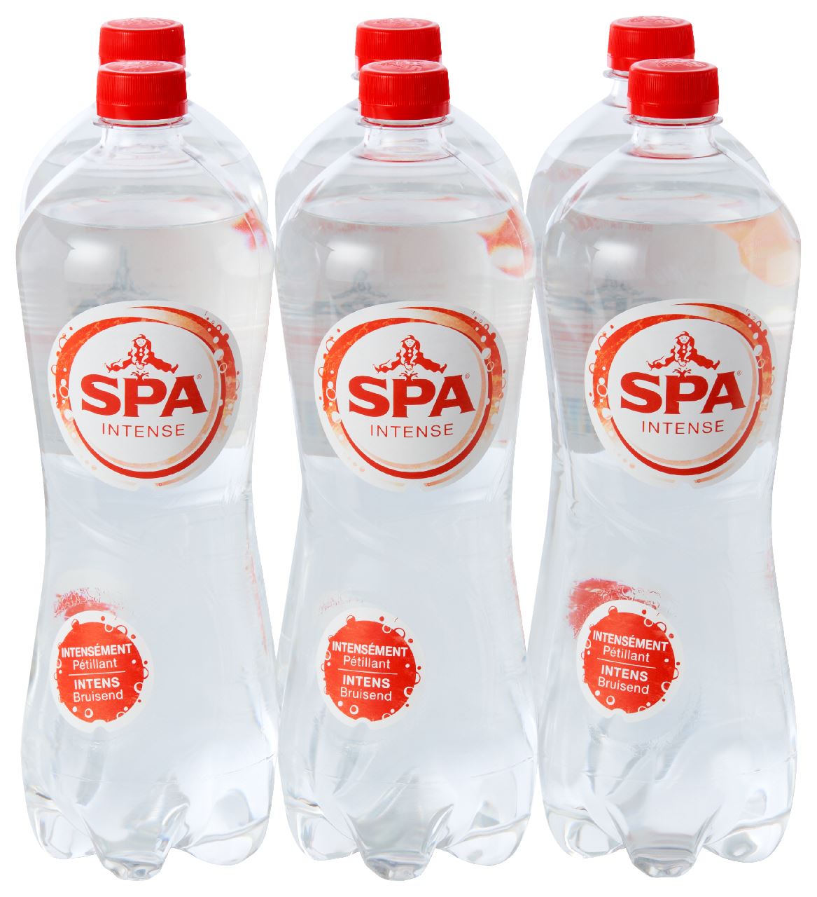 SPA Intense Bruisend Natuurlijk Mineraalwater met Toegevoegd Koolzuurgas 6 x 1 l