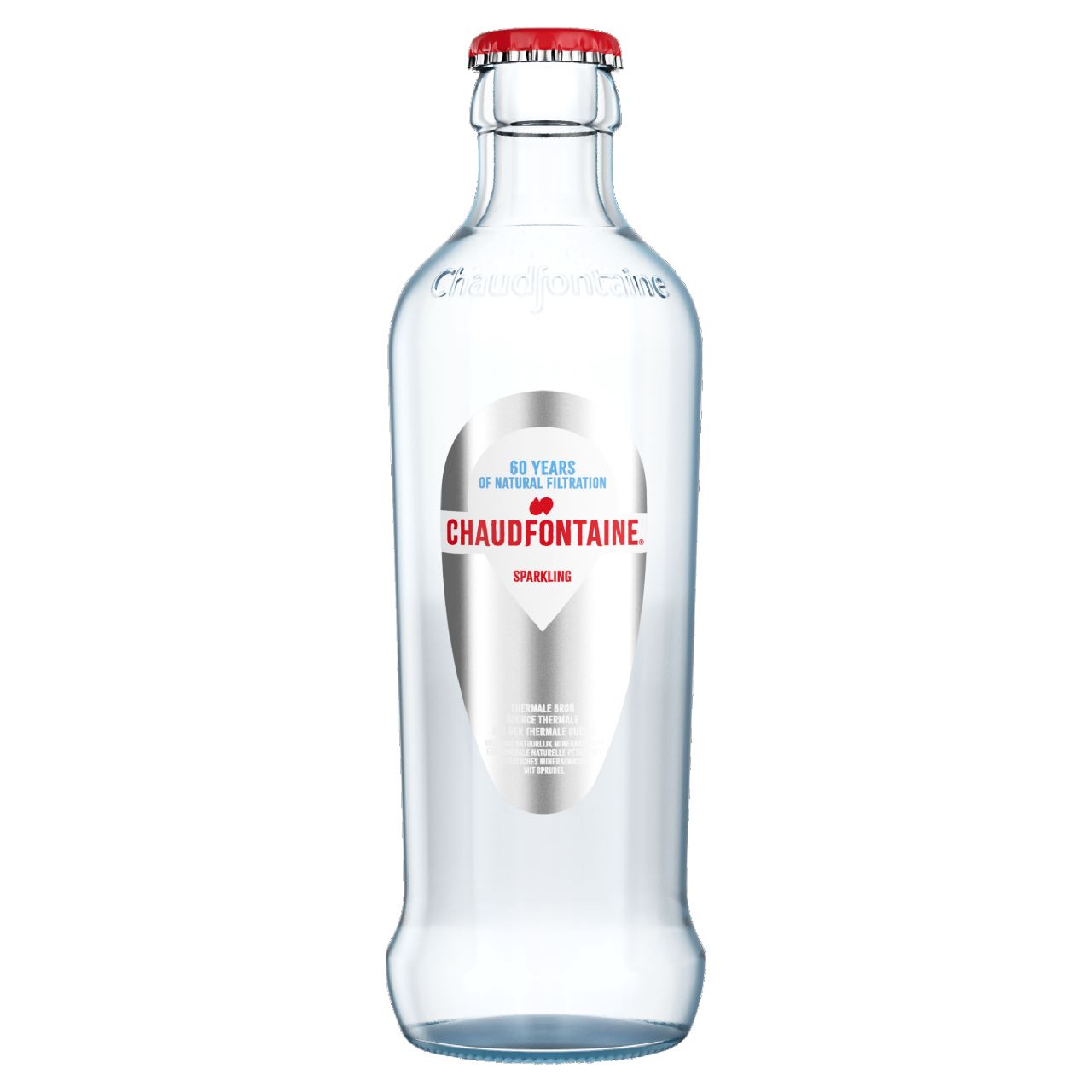 Chaudfontaine Bruisend Natuurlijk Mineraalwater 24 x 25 cl Glazen Fles