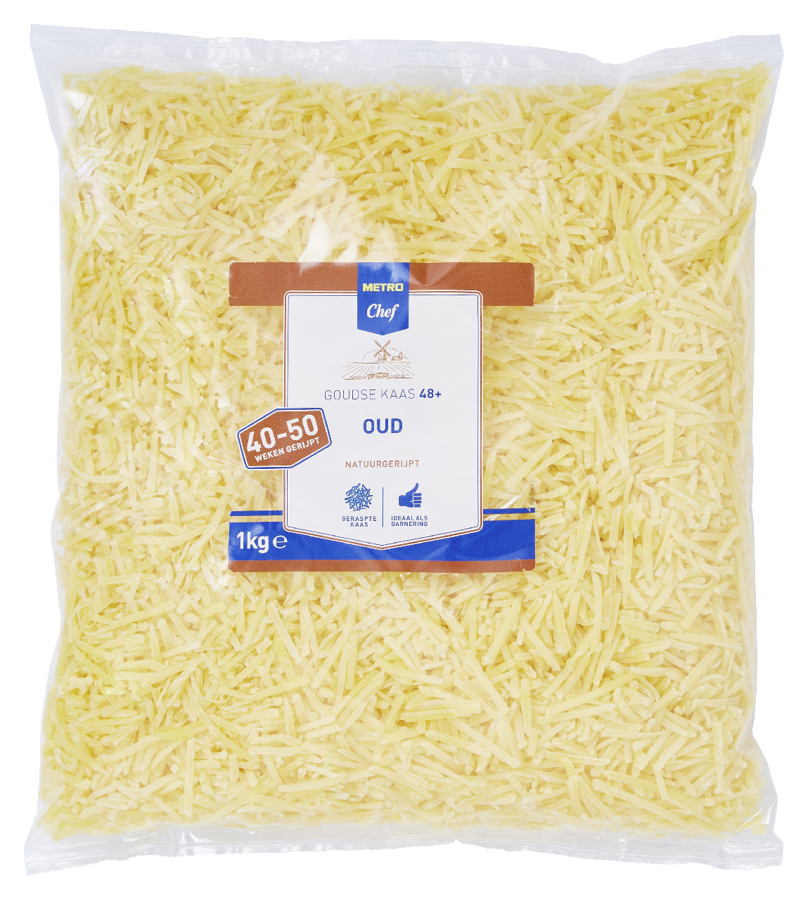 METRO Chef geraspte oude Goudse kaas 48+ 1 kg