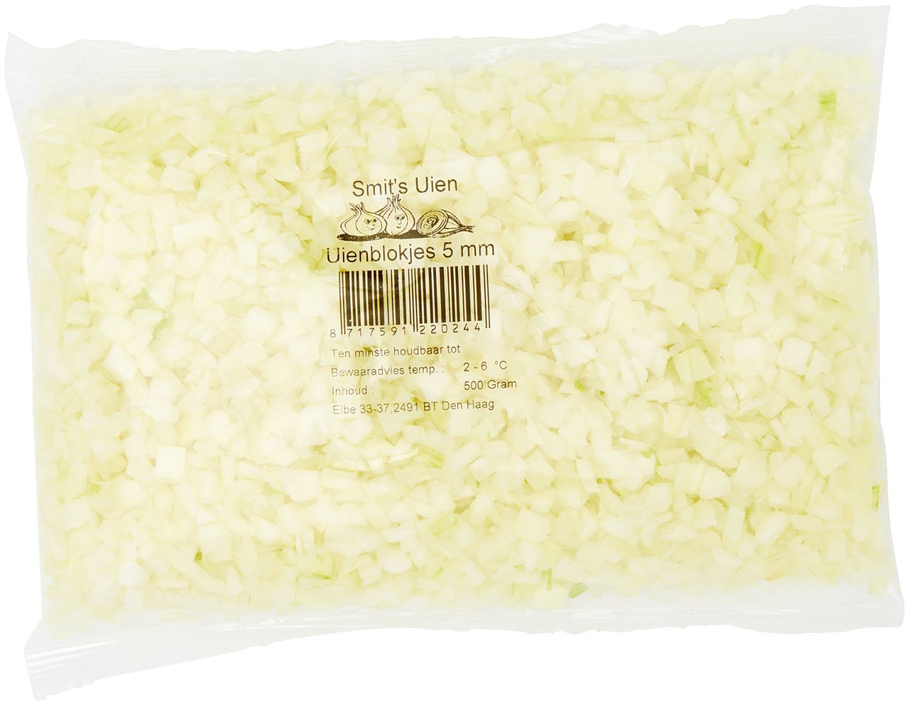 Uien Blokjes Wit 5 mm 500 g *