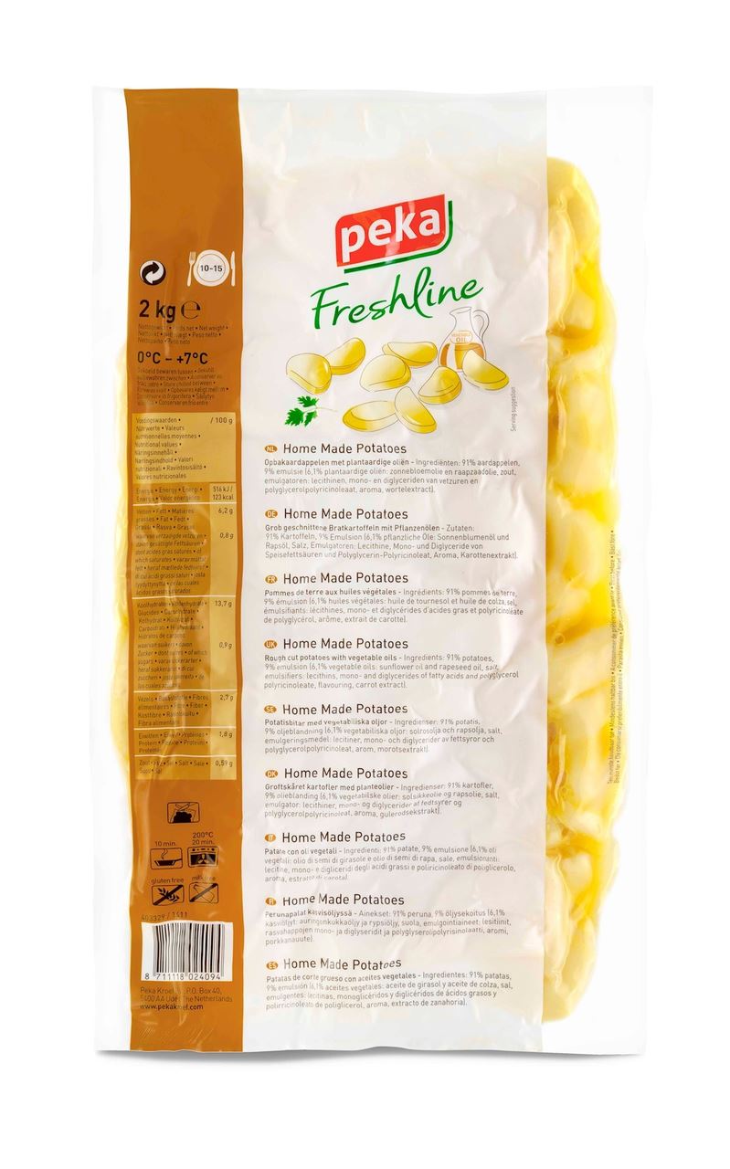 Peka Freshline Home Made Potatoes 6 x 2kg