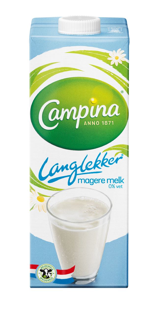 Campina Langlekker Magere Melk 0% Vet 6 x 1 l
