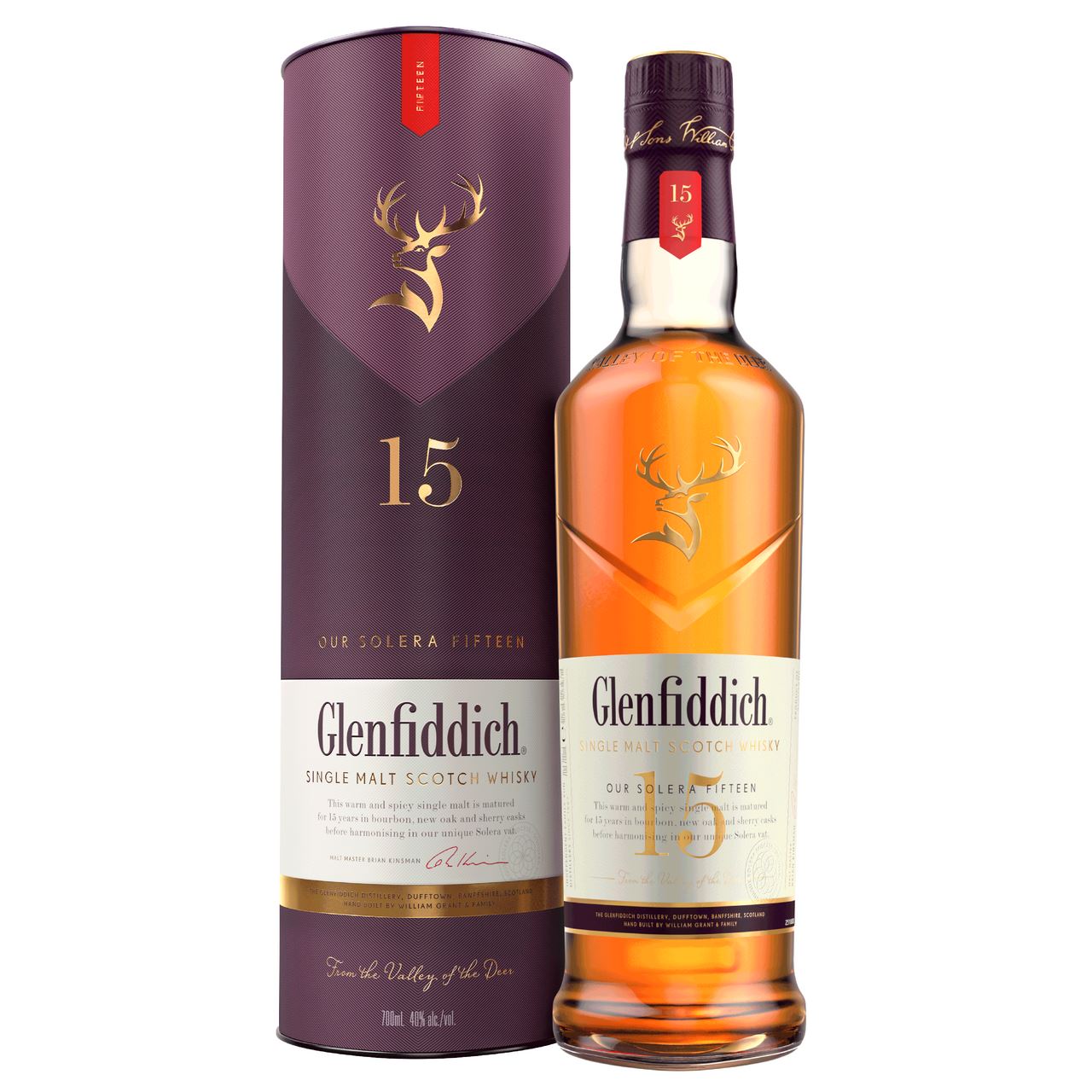 Glenfiddich 15Y Whisky 70 cl Enkele graan (single grain) 40%