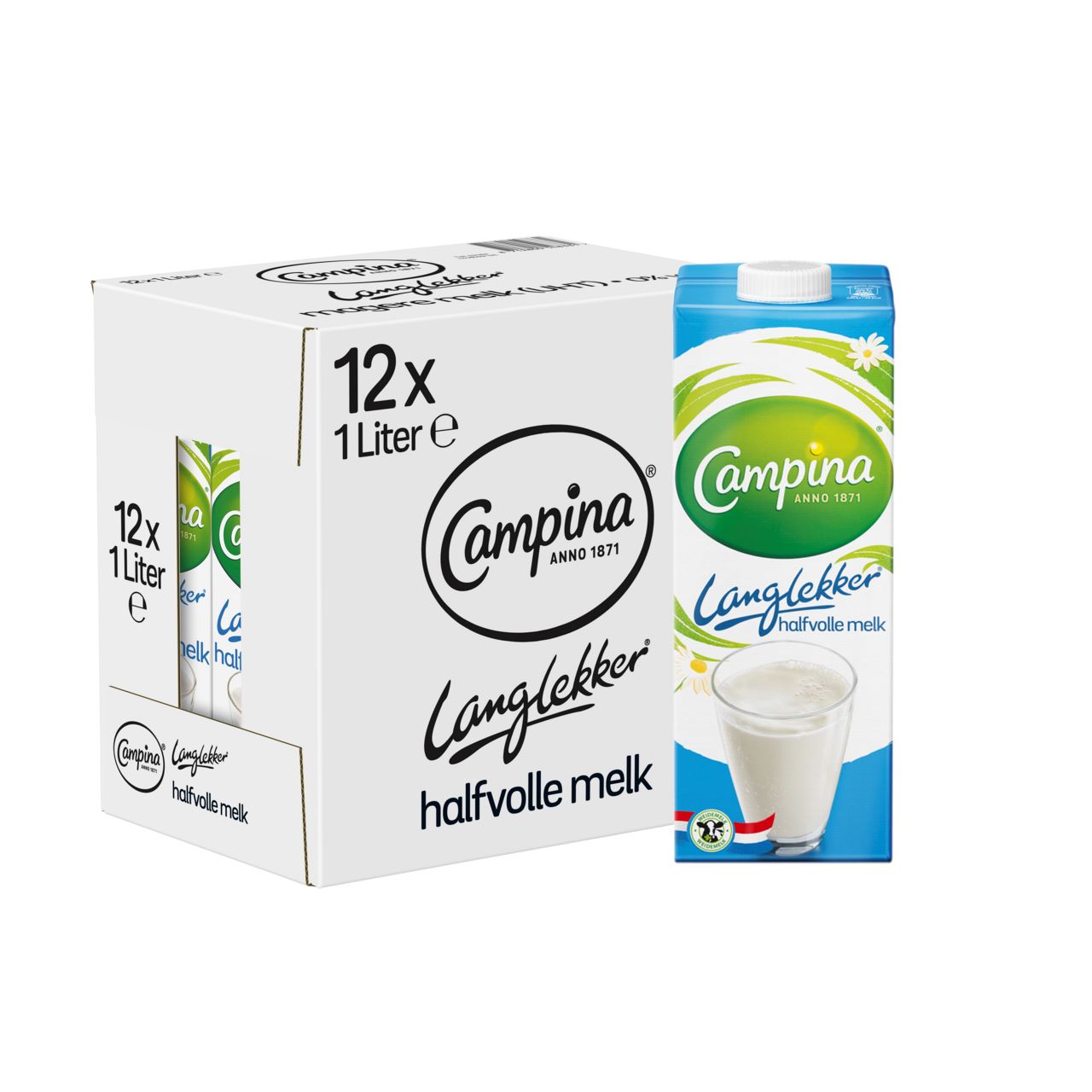 Campina Langlekker Halfvolle Melk 12 x 1 l