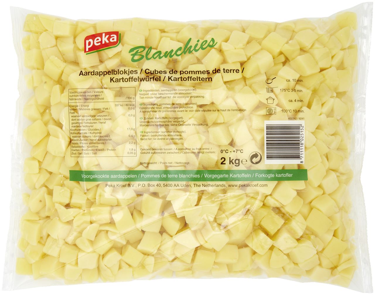 Peka Blanchies Aardappelblokjes 2kg