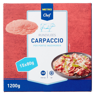 Metro Chef Rundvlees Carpaccio Diepvries 15 X 80 Gram Makro Nederland