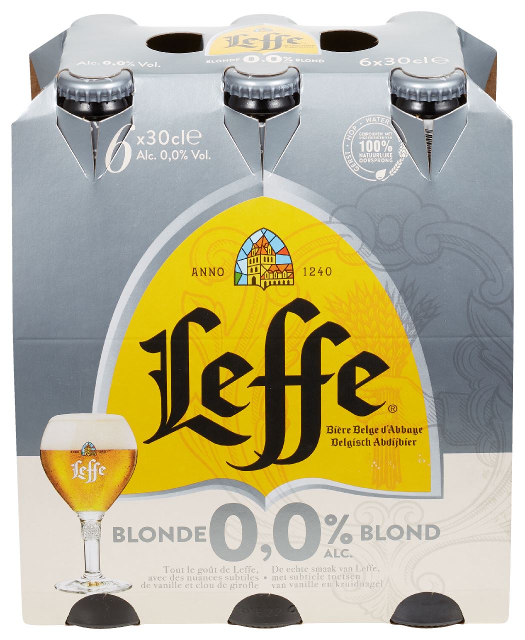 Leffe Belgisch Abdijbier Blond 0,0% Flessen 6 x 30 cl