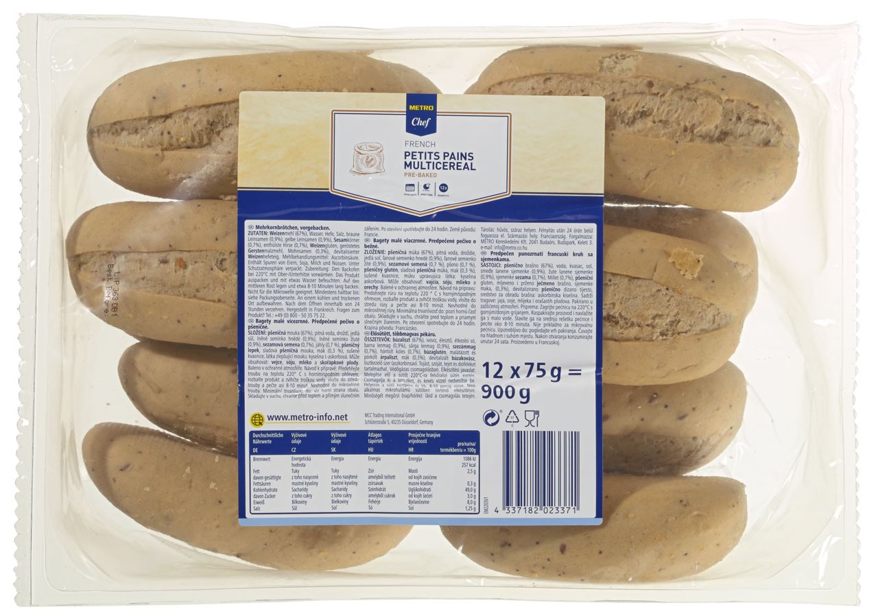 METRO Chef petits pains meergranen 12 stuks 900 g