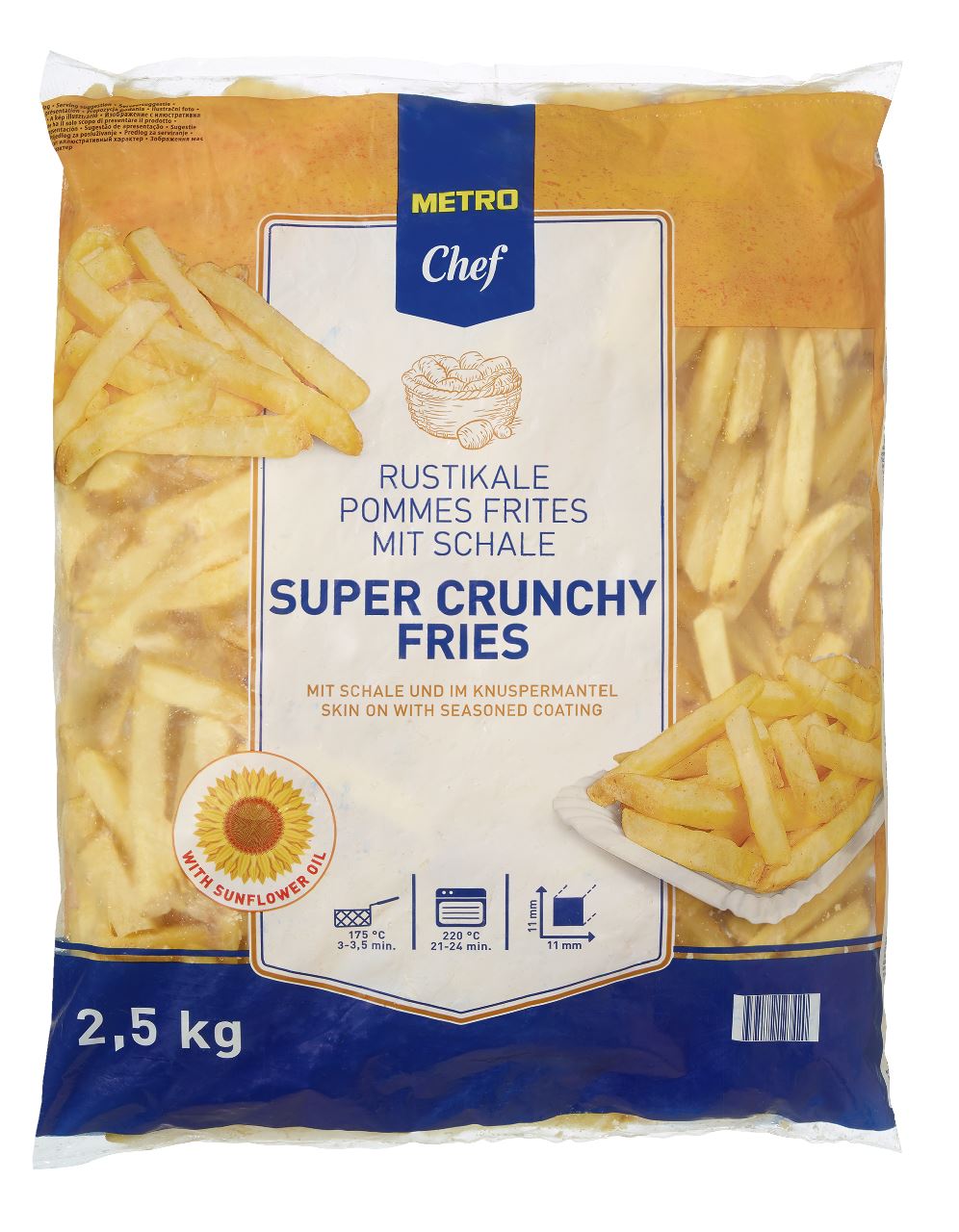 METRO Chef Super crunchy frites 4 x 2,5 kg