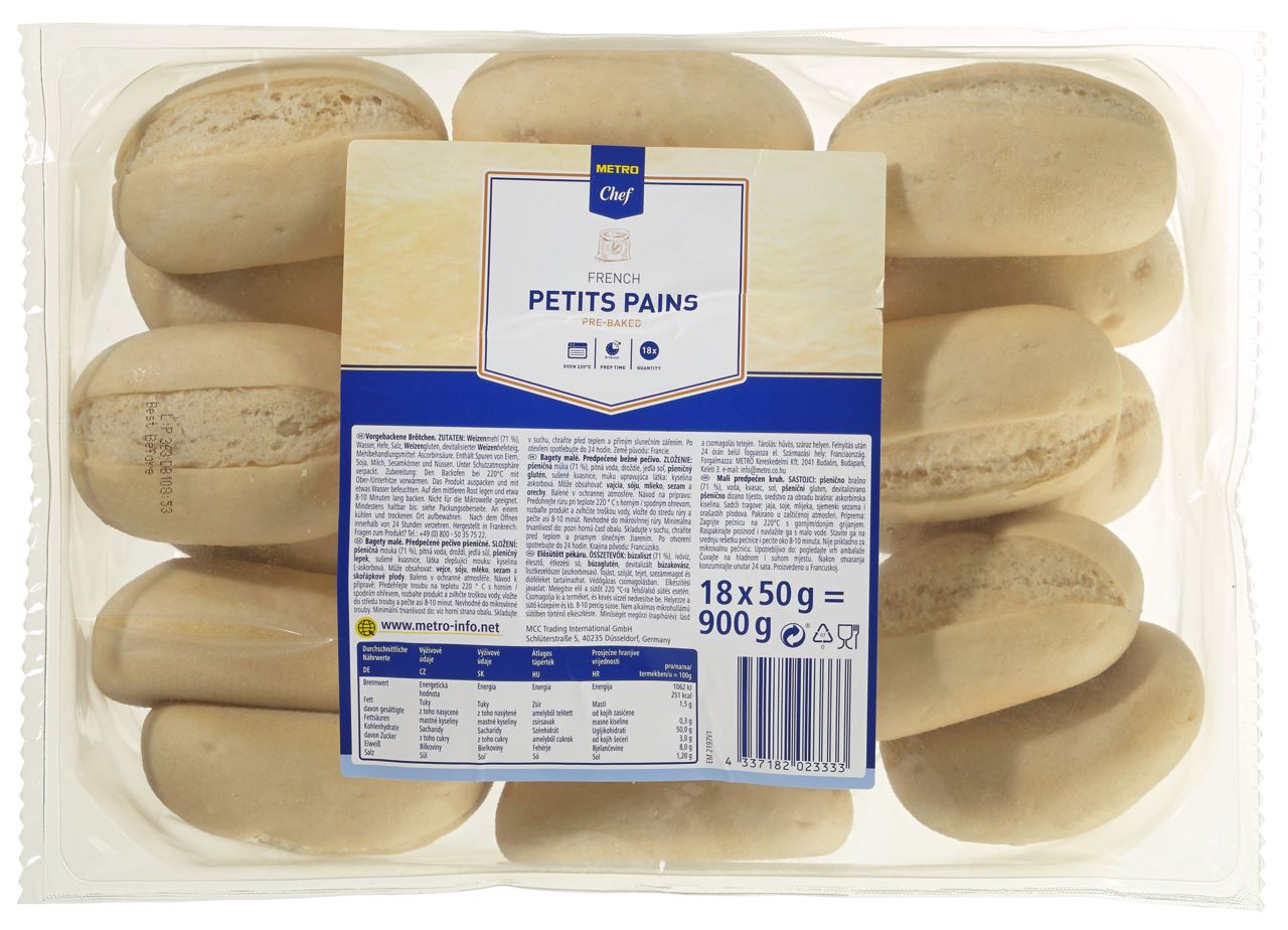 METRO Chef petits pains wit 18 stuks 900 g