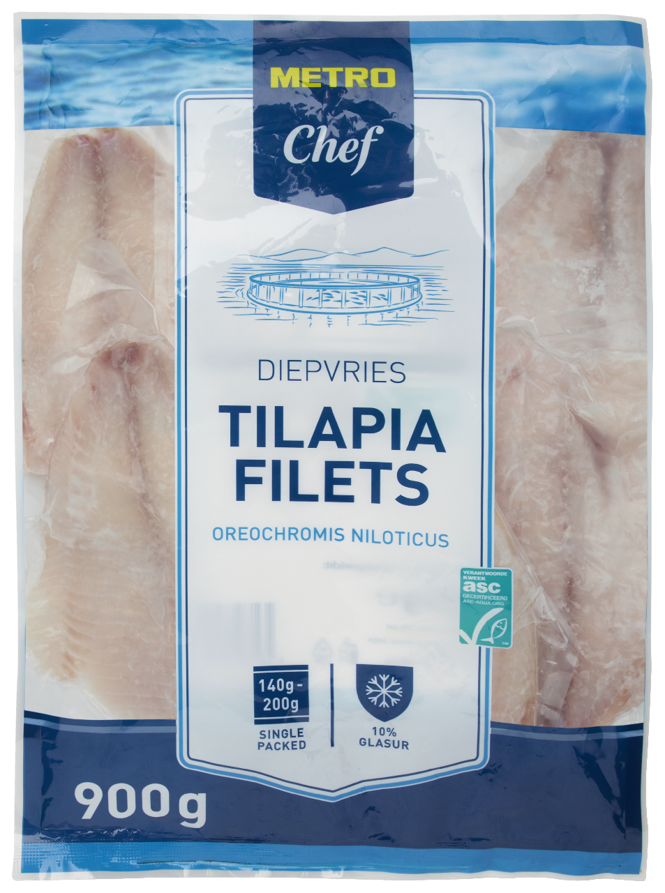 METRO Chef tilapiafilet ASC 140-200 900 g *