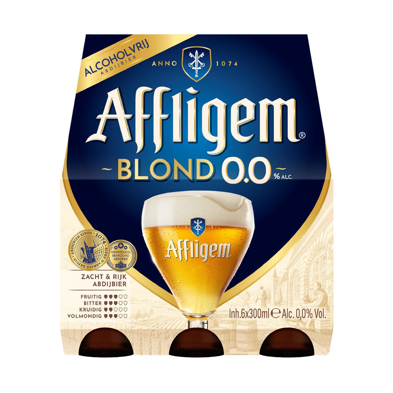 Affligem Blond 0.0 Fles 6 x 30 cl