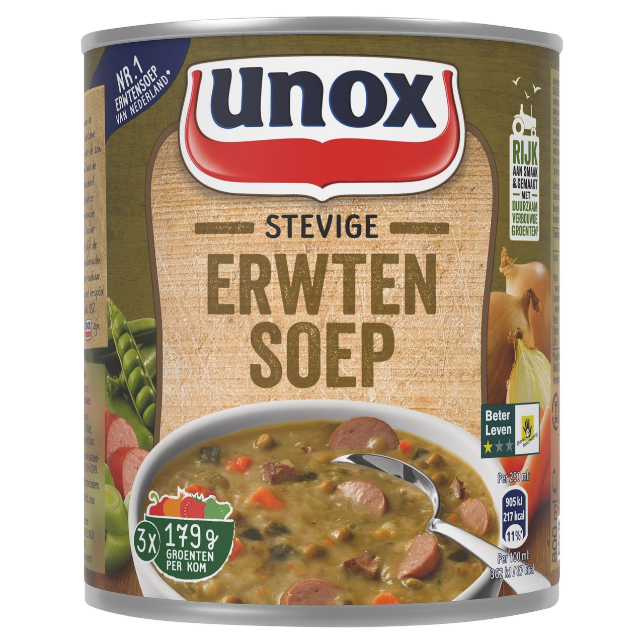 Unox Stevige Erwt 12 x 842 ml