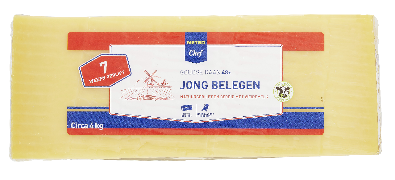 METRO Chef Goudse kaas Jong belegen 48+ hotelblok ca. 4 kg *