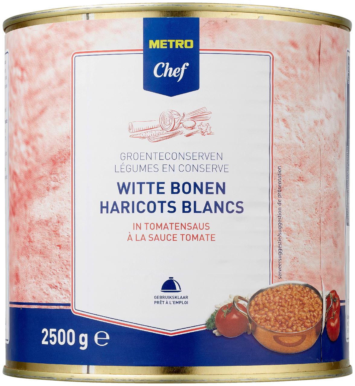 METRO Chef Witte bonen in tomatensaus 3 x 2,5 kg