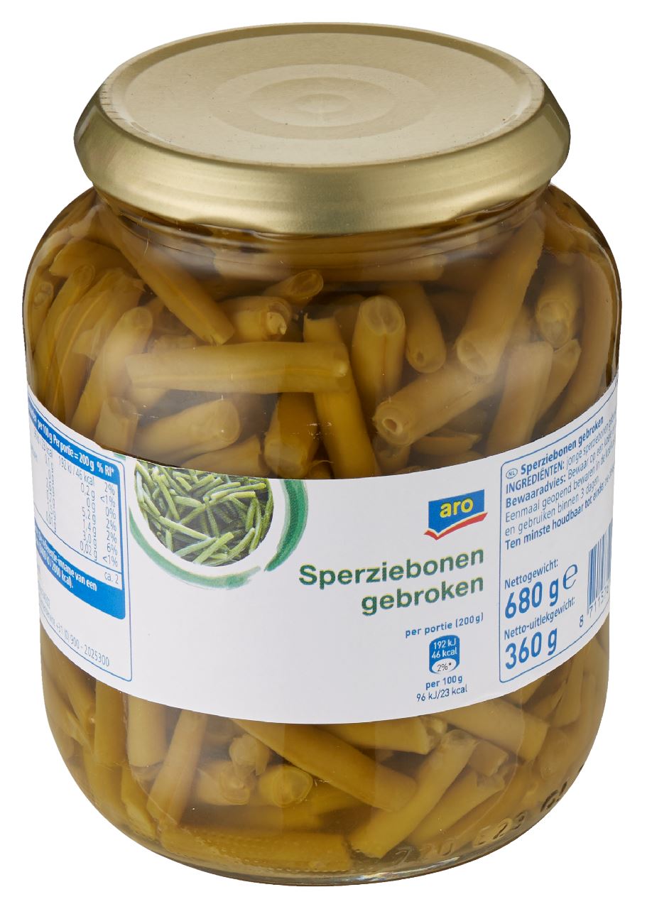 aro gebroken sperziebonen 12 x 720 ml