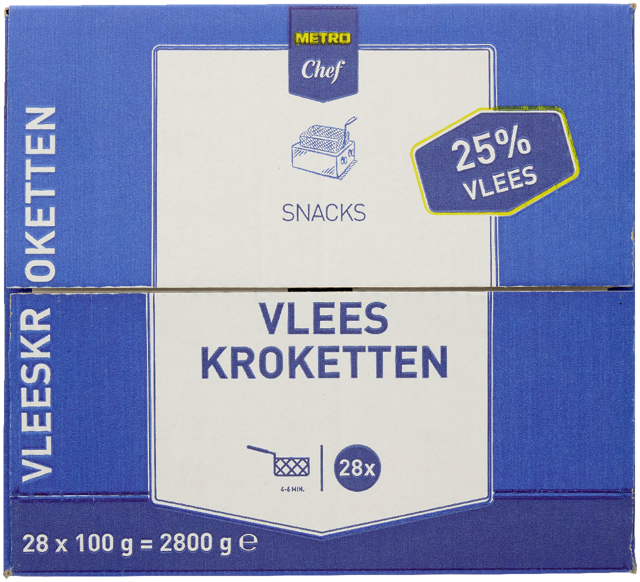 METRO Chef 25% Vleeskroket 28 x 100 g *