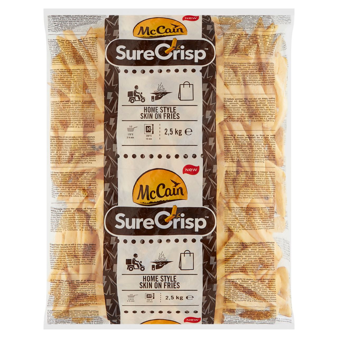 McCain SureCrisp Home Style Skin on Fries 4 x 2,5 kg