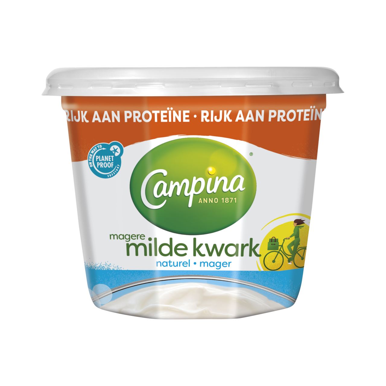 Campina Magere milde kwark naturel 500 gram