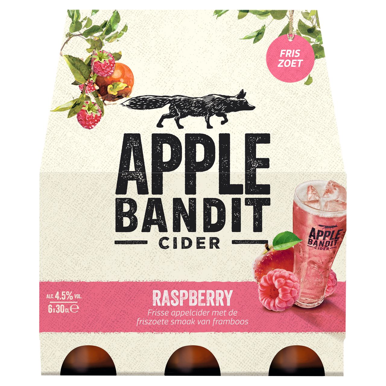 Apple Bandit Cider Raspberry Fles 24 x 30 cl