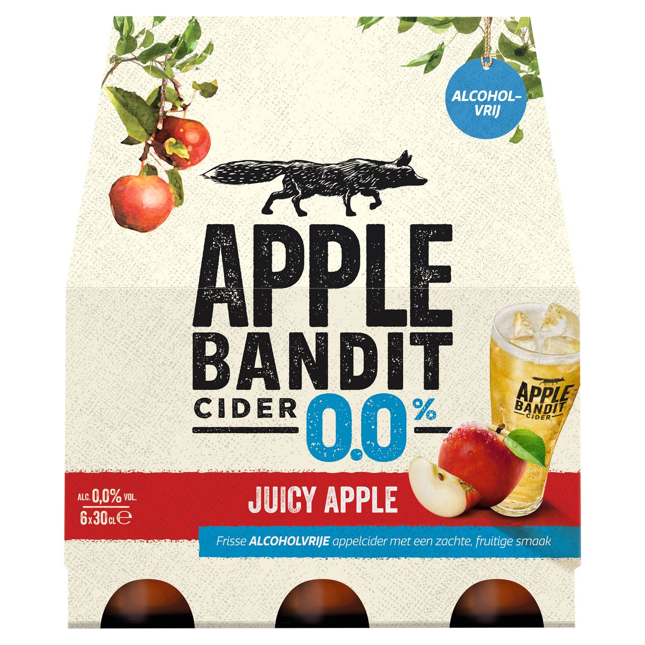 Apple Bandit Cider Juicy Apple 0.0% Fles 24 x 30 cl