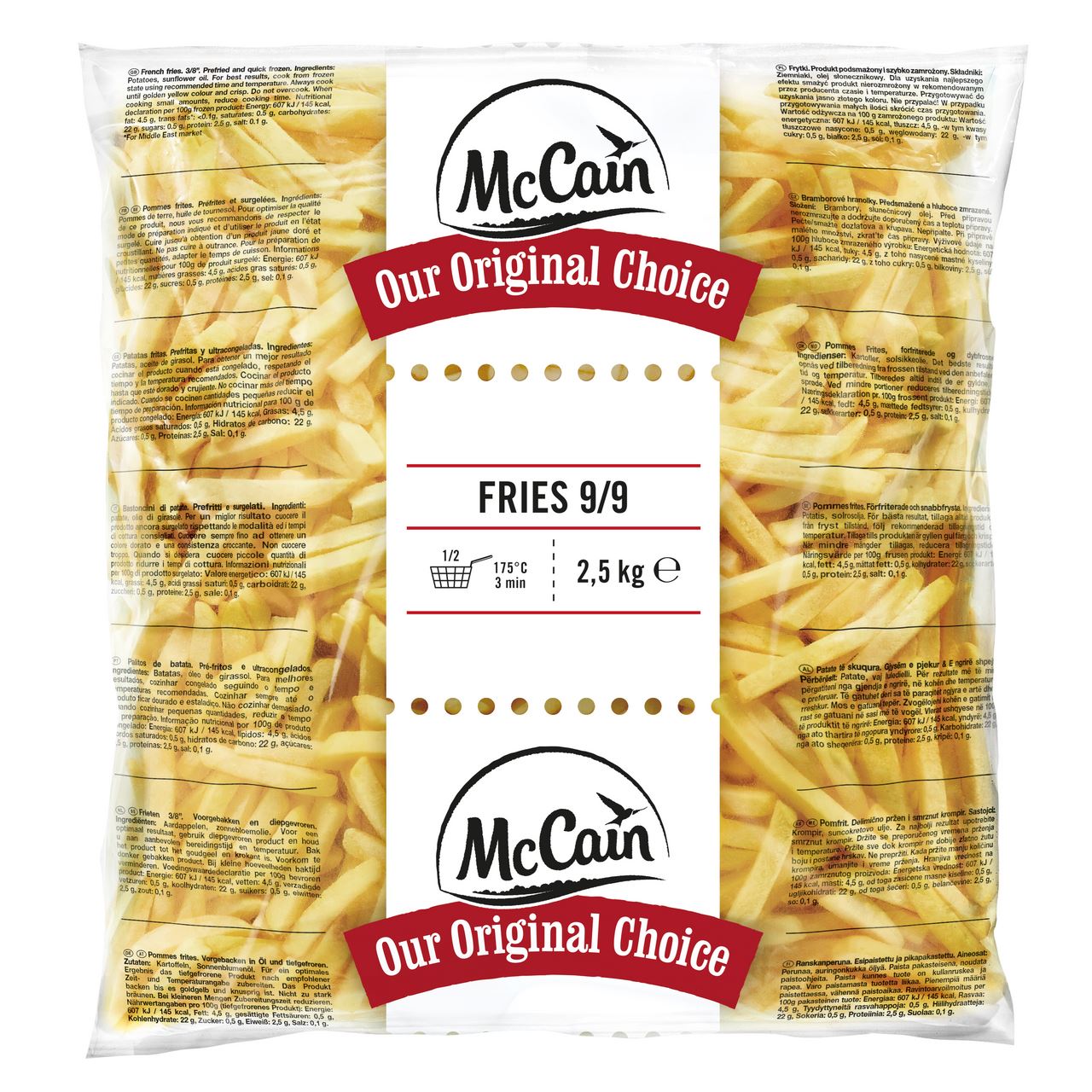 McCain Frites Original 9/9 2,5 kg *