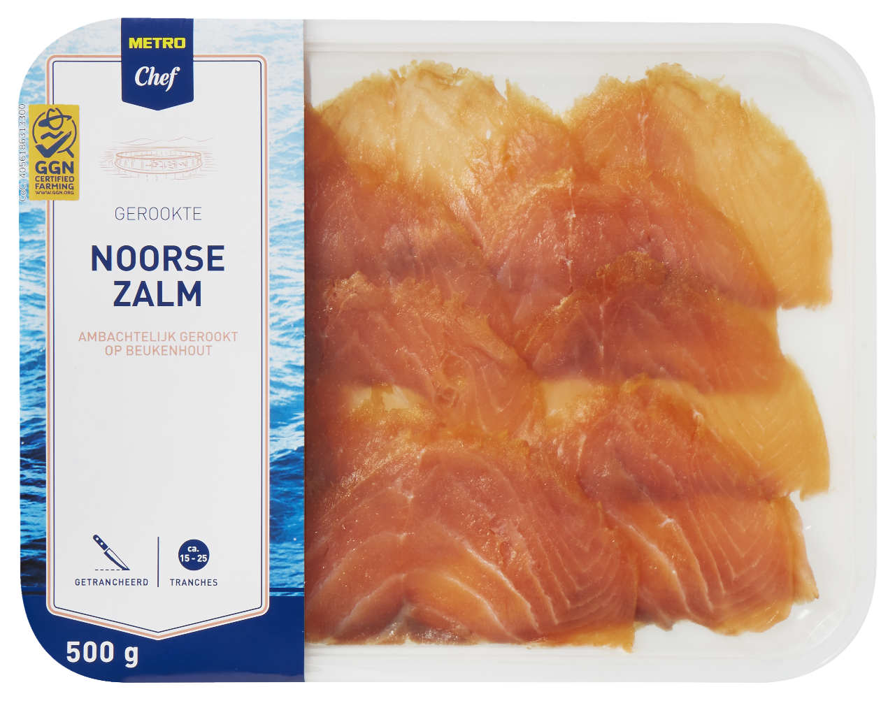 METRO Chef Gerookte Noorse zalm schuin gesneden 500 g *