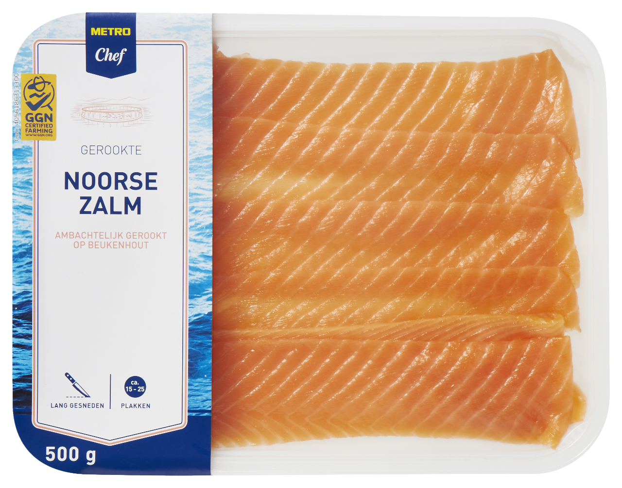 METRO Chef Gerookte Noorse zalm lang gesneden 500 g *