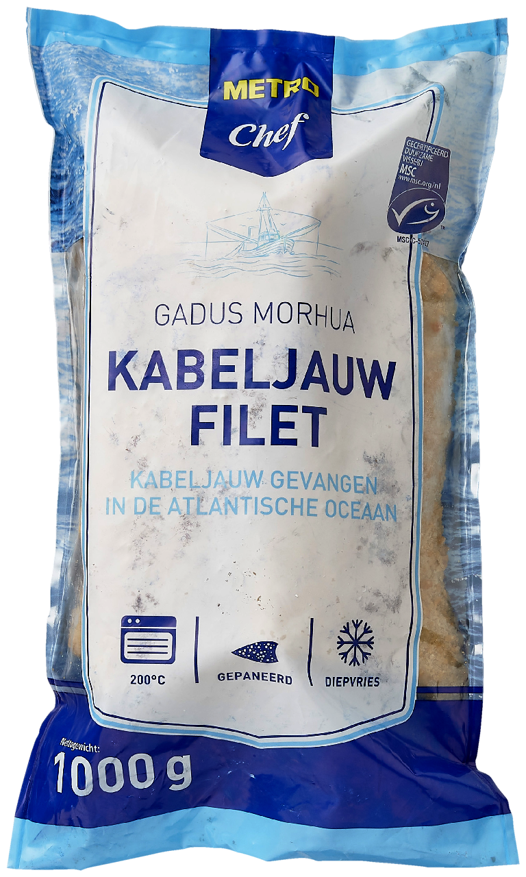 METRO Chef MSC kabeljauw gepaneerd 1 kg