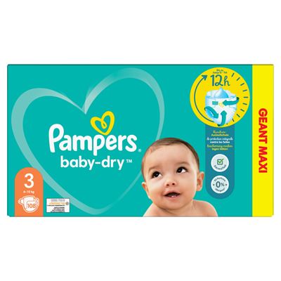 Pampers Baby-Dry Maat 4, 94 Luiers, 12 Uur Bescherming, 9kg-14kg | Makro Nederland