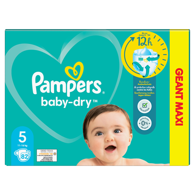 blad Geletterdheid kennis Pampers Baby-Dry Maat 5, 82 Luiers, Tot 12 Uur Bescherming, 11kg-16kg |  Makro Nederland