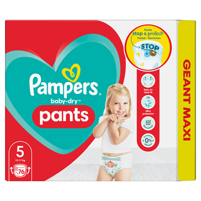 Inzet Onbevredigend vorm Pampers Baby-Dry Luierbroekjes Maat 5, 76 Luiers, 12kg-17kg | Makro  Nederland